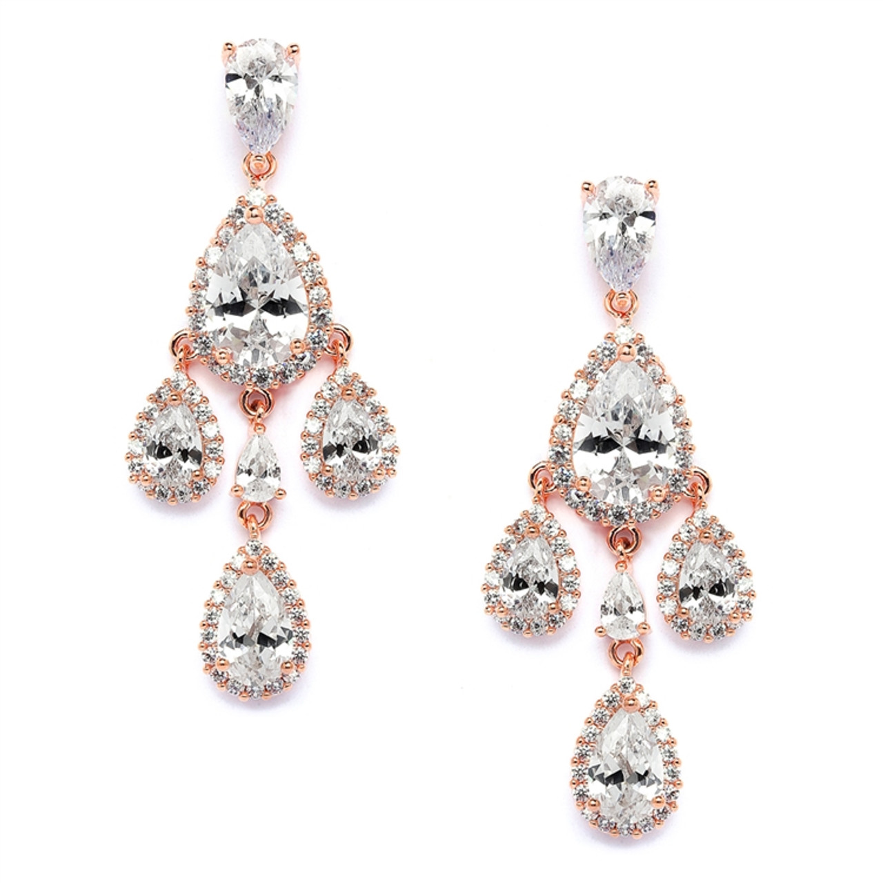 18kt White Gold Pave Diamond Chandelier Earrings – CJ Charles Jewelers